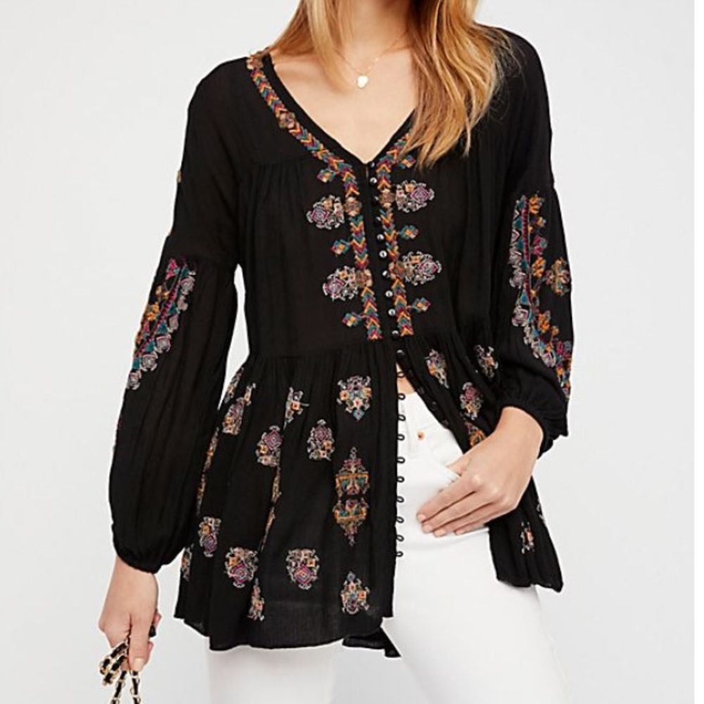 Free People - The Arianna Embroidered Tunic